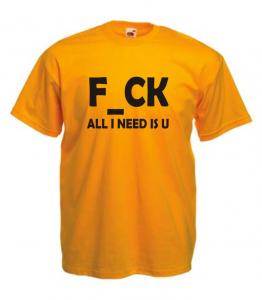 Tricou galben imprimat FCK U