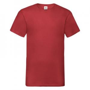 Tricou in V, Fruit of the Loom Valueweight, Rosu