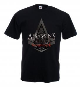 Tricou negru imprimat Assassin's Creed Syndicate Mechanic DTG