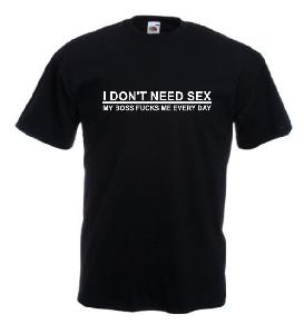Tricou negru imprimat I DONT NEED SEX 2