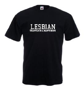 Tricou negru imprimat Lesbian