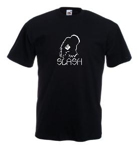 Tricou negru imprimat Slash
